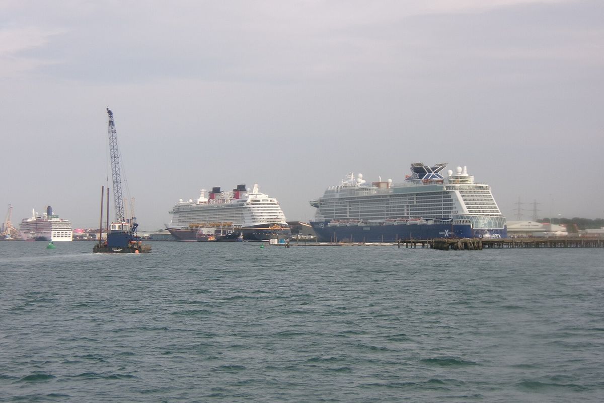 Cruise ships in Southampton Docks